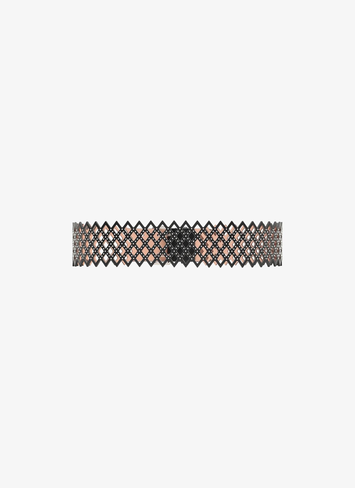 BELT CUIR LUX LOSANGE+CLOU BLACK ALAÏA BLACK  BELT CUIR LUX LOSANGE+CLOU BLACK